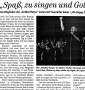 Spass zu singen und Gott zu preisen (BZ Juli 2000)