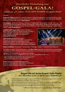 Flyer Gospel Gala Rckseite