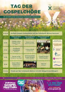 Flyer Tag der Gospelchre, 20.7.2025
